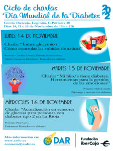 Cartel jornadas de diabetes 2022 la rioja